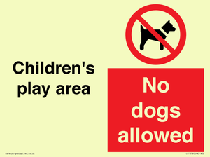 Children's play area. No dogs allowed